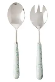 Juliska Iberian Sage 2-Piece Salad Serving Spoon Set - NIB $58