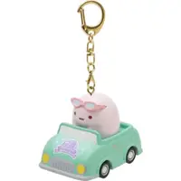 在飛比找PChome24h購物優惠-小禮堂 角落生物 珍珠 迴力車鑰匙圈 (粉色款)
