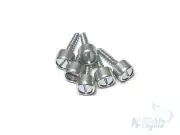 6 PCS - PCAIRBUS ALUMINUM DZUS FASTENER REPLICA WITH WOOD SCREW FOR SIM COCKPIT