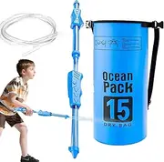 Water Squirter Toy - Large Backpack Water Soaker | Pull-Out Water Spray for Kids | Multi-Players Interactive Bathing Game, Pool Fun for Hot Days, Beach Seaside Outdoor Water Play Toy