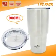 900ml Office Coffee Cup Tea Drink Home Gym Car Double Wall Water Bottle Kettle