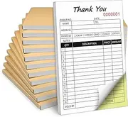 Homvle 6 Pack Sales Order Books, 2-Part Carbonless Sales Invoice Book with Cardboard for Small Boutique Business, (8.3x5.5 Inches, 50 Sets)