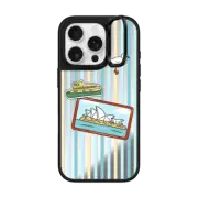 iPhone 16 Pro Mirror Ring Stand Case MagSafe Compatible Sydney Stickers and Stripes