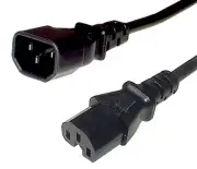 IEC C14 to C15 Keyway High Temperature Cable - 0.5M