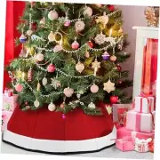 Christmas Tree Collar Red Christmas Tree Ring Foldable Christmas Red and White