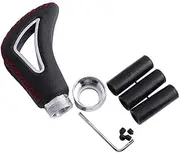 Weighted Manual Gear Shifter Knobs UN&IVE&RSAL PU Leather Shift knob Manual car Gear Lever Head Modified Shift Head(Red line)