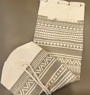 Summer & Rose Yoga Mat Bag Tan/Beige Aztec Pattern W/Zipper Pocket BNIP