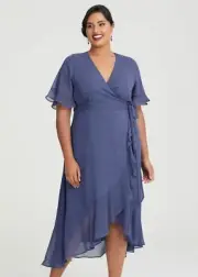 Taking Shape TS Evening Event Cocktail Wrap Dress 14 16 M L BNWT RRp.$179