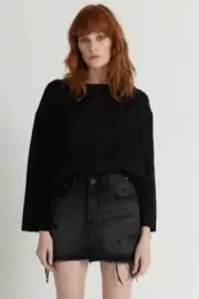 NEW OneTeaspoon OneTeaspoon WOMENS VOLCANIC 2020 MINI HIGH WAIST DENIM SKIRT