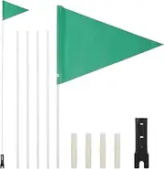 DECOMELODY 1Set Safety Adjustable Flag Banner with Reflective Flagpole and Mounting Bracket for Increased Visibility Durable Bicycle Safety Flag for Adults
