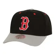 MENS MITCHELL & NESS MLB BRED PRO SNAPBACK RED SOX - BLACK