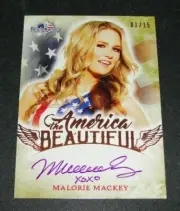 2017 Benchwarmer MALORIE MACKEY America the Beautiful Copper Foil Autograph/15