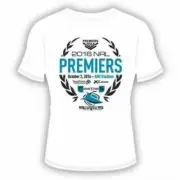 CRONULLA SHARKS 2016 NRL PREMIERS WHITE MENS ADULT T-SHIRT TEE TOP