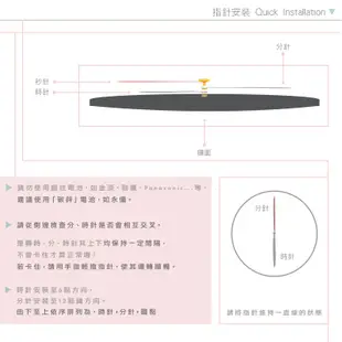 Wall Art 台中門市現貨 螺紋高6mm 復古指針 台灣太陽牌時鐘機芯 超靜音 掃描設計 DIY更換 送電池 說明書