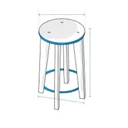 Round Bar Stool Custom Covers