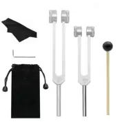 Tuning Fork Set 128 Hz 256 Hz Aluminium Alloy Healing Tuning Fork with7345