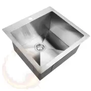 Cefito 53cm x 50cm Stainless Steel Kitchen Sink Under/Top/Flush Mount Silver