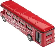 Totority Vintage Single Deck Bus Model for Pull Back Car Simulation Birthday Present for Boys Construction Home Decor Accessory