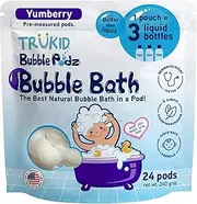 TruKid Bubble Podz Natural Bubble Bath for sensitive skin Yumberry Scent 24 count