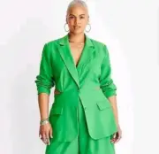Women's Cut Out Blazer - Future Collective W/ Alani Noelle Green XXL