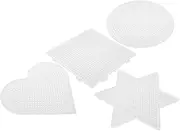 CIYODO Educational Bean Stencil Puzzle Kit 4pcs Geometric Templates Safe Bean Templates for Boys and Girls Promote Creativity Learning