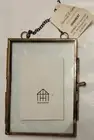 Hearth & Hand Christmas Ornament Hinged Picture Frame Glass 4” Holiday