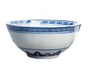 Bowls 8 inch vintage chinese blue and white porcelain rice bowls