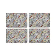 Nostalgic Blue Lily Placemats Set of 4