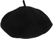 [MOBUTOFU] Beret Hat Korean Style Knit Beret Cap for Warmth and Style for Various Outfits Durable Material for Autumn and Wear Black
