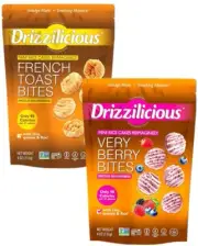 Drizzilicious Mini Rice Cakes Crisps Healthy Snacks French Toast and Very Berry