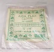 Aida Flax Cloth 14 Count 12" X 18" Cross Stitch Fabric Beige