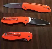 SPYDERCO Numbered Positron Orange G-10 Plain Edge CPM-S35VN Stainless C195GPOR