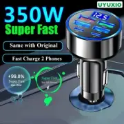 6-in-1 USB-C Car Charger Adapter – Dual PD Fast Charge for iPhone 15, Samsung