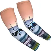[FSCEV] Fly Airplane Sun Protection Arm Sleeves Outdoor Essentials Cooling Compression Golf Hiking Cycling