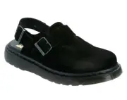 Dr. Martens Jorge Mens Suede Slingback Mules Clog Shoes Sandals Black Size US 12