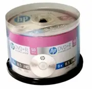200-PK HP Brand 8X Logo Top DVD+R Dual Layer DL Disc 8.5GB