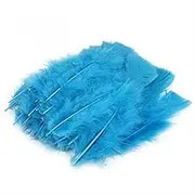 Ostrich Feathers Wedding Decoration, 100 pcs DIY Feather Crafts, Colored Natural Feathers Decoration for Wedding Party Centerpieces Halloween Christmas (5.5 inch-Blue)