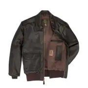 COCKPIT USA U.S.A.F. 21st. Century A-2 Jacket Black, Brown Z21V41 Made in USA