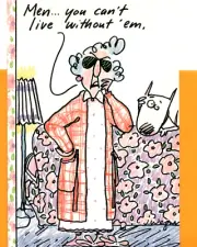 Funny Maxine Encouragement Men You Can't Live With Them Hallmark Greeting Card
