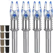 DEEPOWER G Lighted Nocks 4 PCS Easy Pull Up/Down Switch High-Visibility LED Hutting Arrow Nocks Fits .165/.204 /.244inch Inside Diameter with X, S Bushings