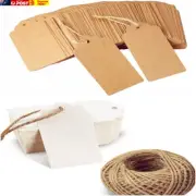 200PCS Blank Kraft Gift Tags with Twine String for Packing and Art Craft (1.8X3.
