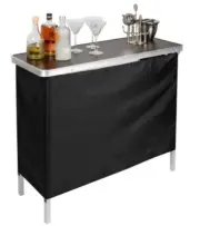 Mini Bar Portable Folding Table Home Cocktail Party Stand Drink Patio Tailgate