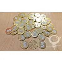 在飛比找PChome商店街優惠-骰子人桌遊-紙幣Coin(金屬色)錢幣.代幣.計分(波多黎各