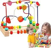 Wooden Bead Maze | Wooden Educational Beads Game | Wooden Abacus Early Development & Activity Toys for Kids, Boys, Girls, Toddler Age18 Months Helves