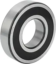 X AUTOHAUX 6312VV Deep Groove Ball Bearings P6 60x130x31mm Lubricated Bearings Double Rubber Seal Black Silver Tone Scooter Skateboard Wheel