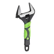 1pcs Adjustable Wrench 6" CR-V Universal Spanner Wide Opening, Black/Green