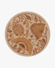 245' Round | Machine Washable Runner Rug | Kid & Pet Friendly | Indoor Rug | Alice Mellow Yellow Flatwoven Rug by Justina Blakeney | Ruggable