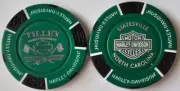 TILLEY HARLEY-DAVIDSON Statesville NC Dark Green/Black Signature Poker Chip