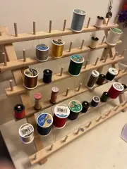 Wooden Thread Rack Sewing and Embroidery Thread Holder, 60 Spools