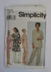 Simplicity 0625 Size L-XL Pajamas & Robe Sewing Pattern 1999 UNCUT